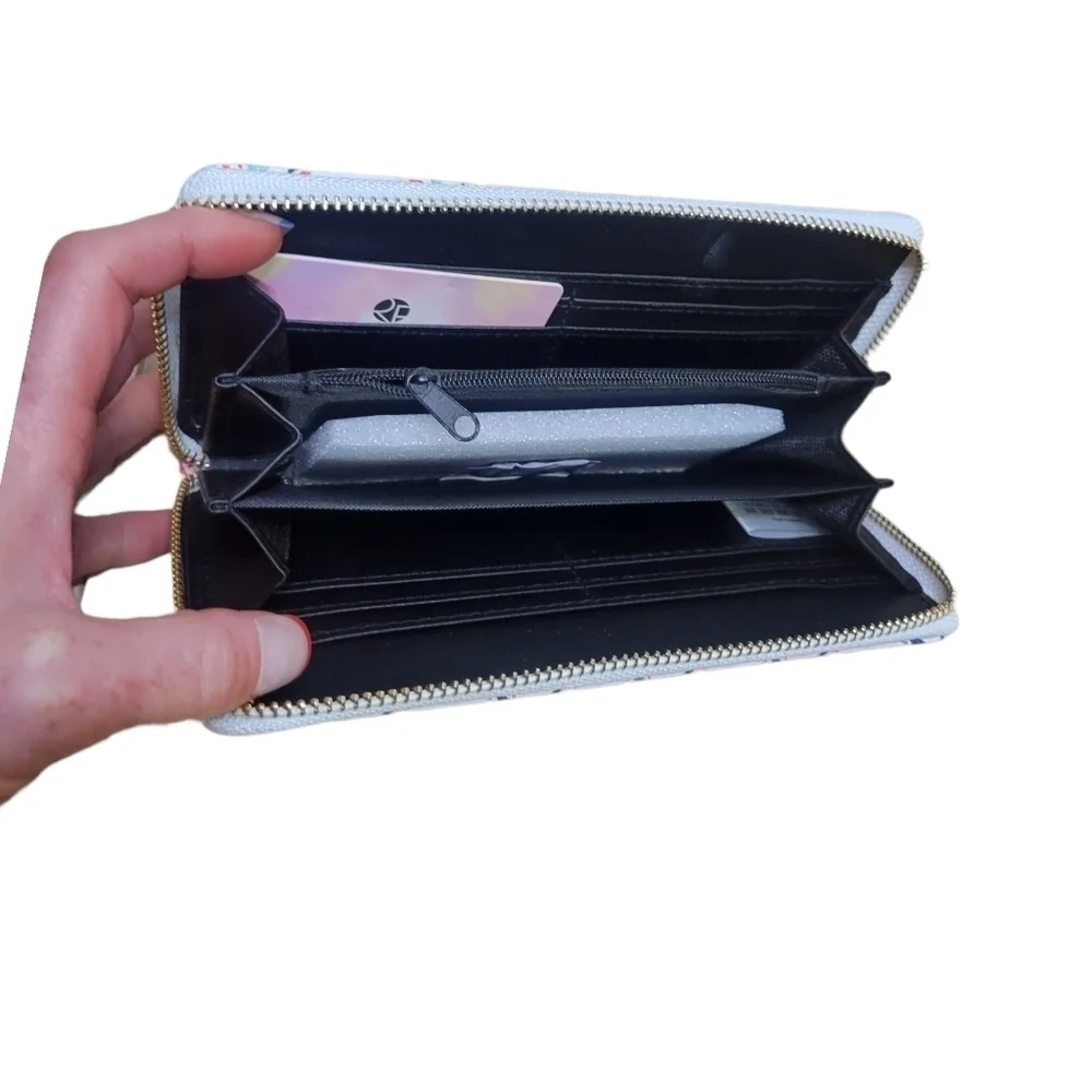 Riah Chevron Zip Around Wallet